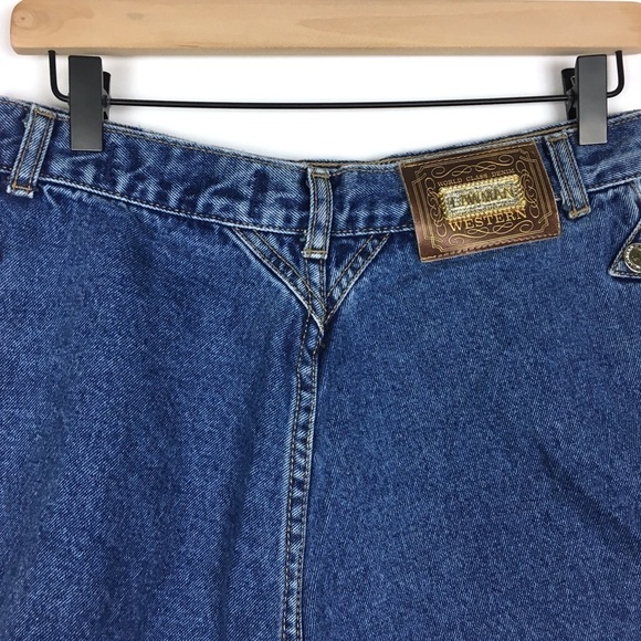 VINTAGE Jean Shorts Lawman Western High Waist Cut Offs Rodeo Cowgirl Ranch 15 - Picture 6 of 14